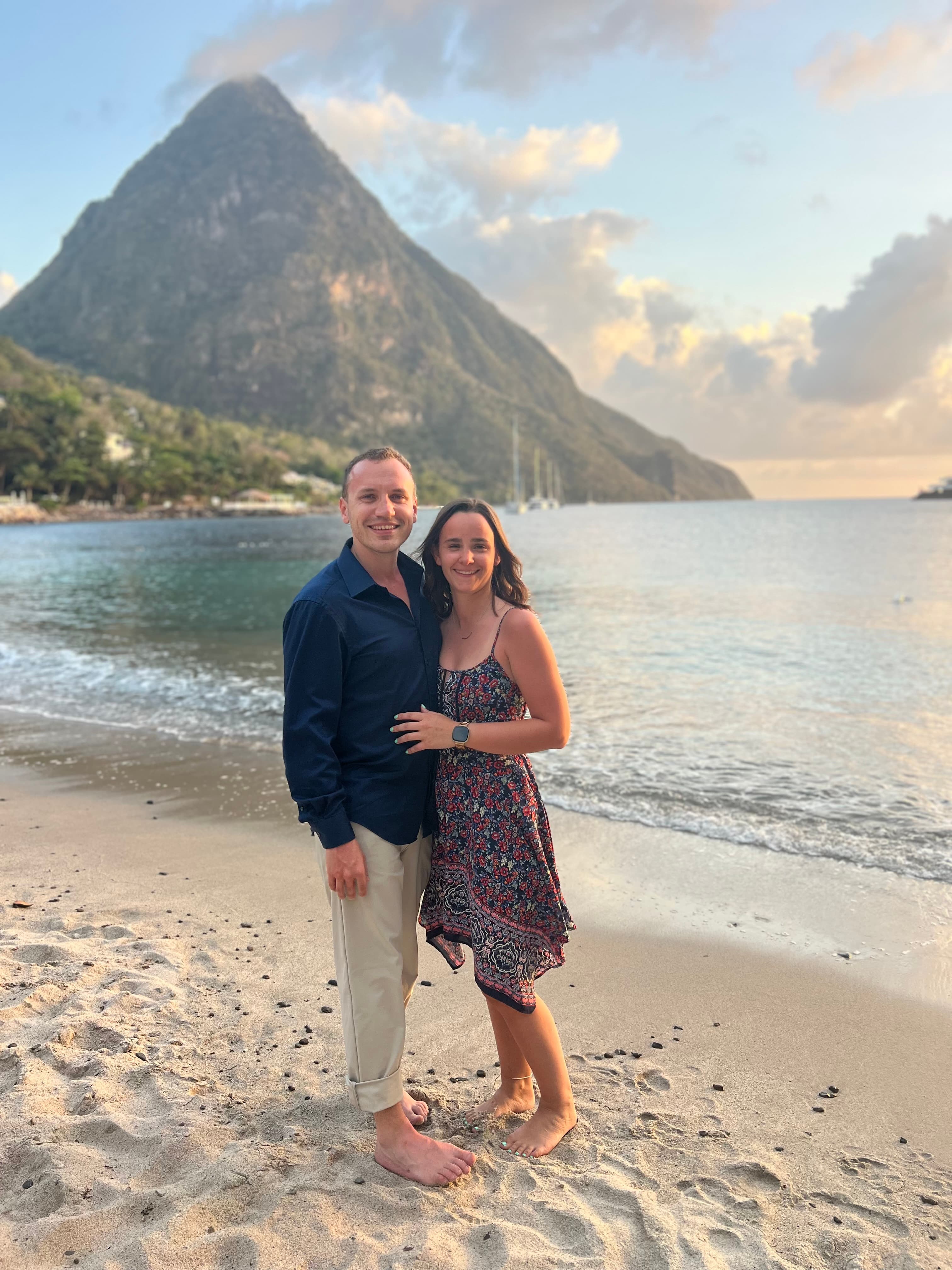 Brandon and Ashley by the water